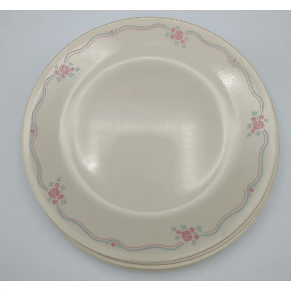 Vintage‎ Corelle English Dinner Plates Pink Roses 10.5